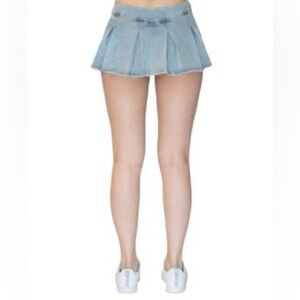 Almost Famous Blue Denim Womens Skort